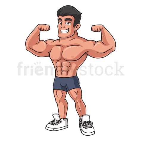 muscle flex cartoon|man flexing cartoon.